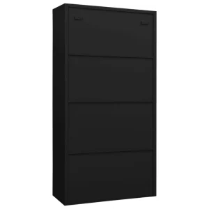 VidaXL Armoire à Casiers Noir 90x40x180 Cm Acier en promotion 15