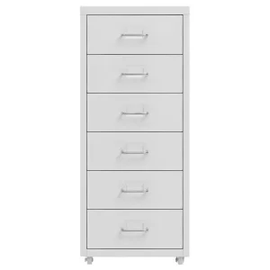 VidaXL Classeur Mobile Gris 28x41x69 Cm Métal meilleur service 9