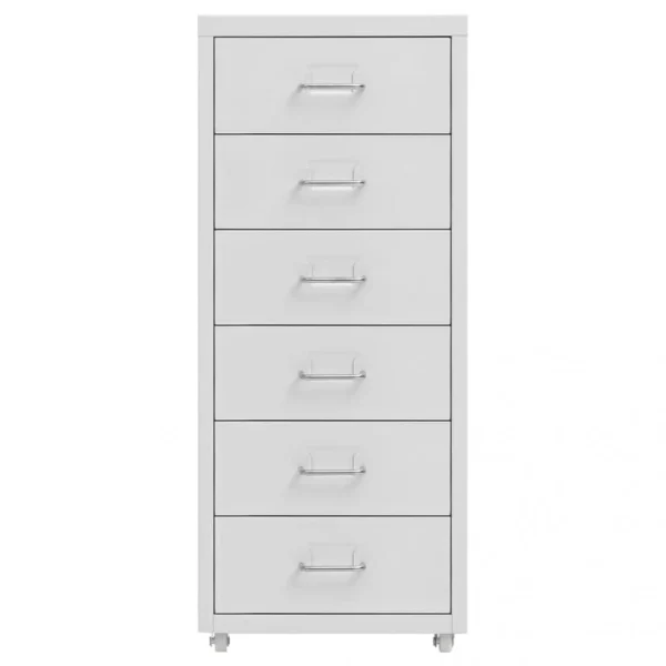 VidaXL Classeur Mobile Gris 28x41x69 Cm Métal meilleur service 3