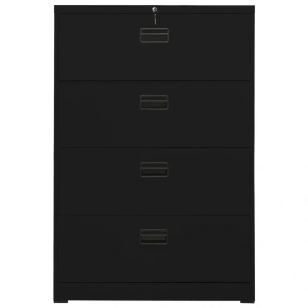 VidaXL Classeur Noir 90x46x134 Cm Acier france en ligne 4