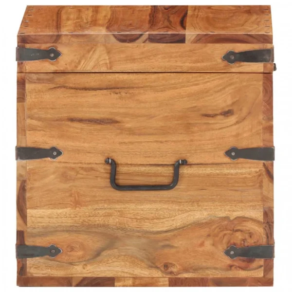 VidaXL Coffre 40x40x40 Cm Bois D’acacia Solide magasin pour 5