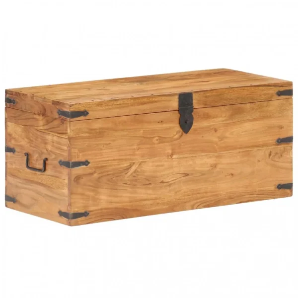 en ligne officielle VidaXL Coffre 90x40x40 Cm Bois D’acacia Solide 1