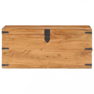 en ligne officielle VidaXL Coffre 90x40x40 Cm Bois D’acacia Solide 11