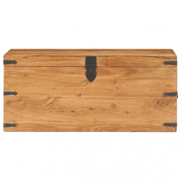 en ligne officielle VidaXL Coffre 90x40x40 Cm Bois D’acacia Solide 4