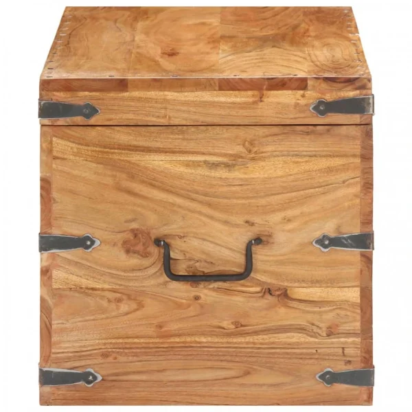 en ligne officielle VidaXL Coffre 90x40x40 Cm Bois D’acacia Solide 5