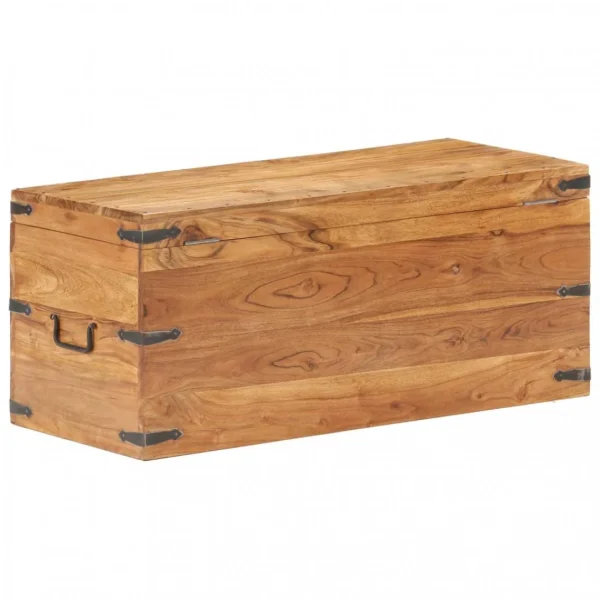 en ligne officielle VidaXL Coffre 90x40x40 Cm Bois D’acacia Solide 6