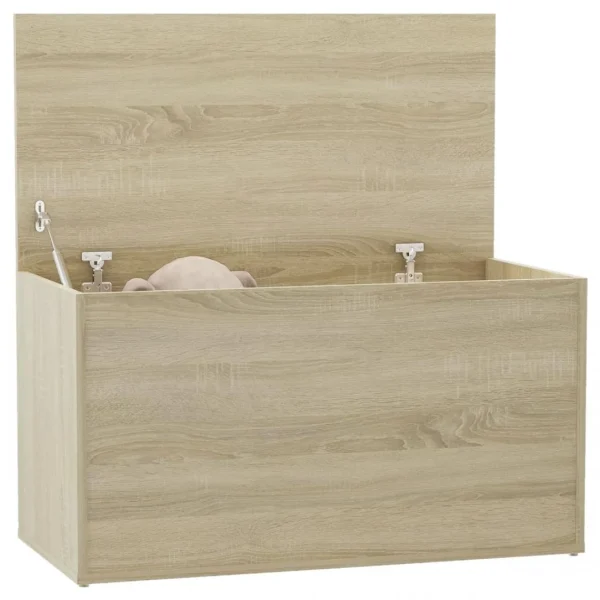 VidaXL Coffre De Rangement Chêne Sonoma 84x42x46 Cm Bois D’ingénieri… magasins pas chers 4