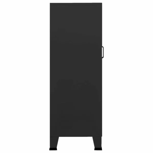 VidaXL Coffre De Rangement Industriel Noir 70x40x115 Cm Métal outlet 4