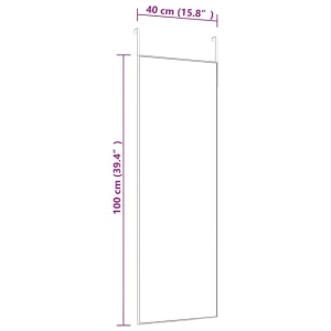 vente en ligne pas cher VidaXL Miroir De Porte Doré 40×100 Cm Verre Et Aluminium 12