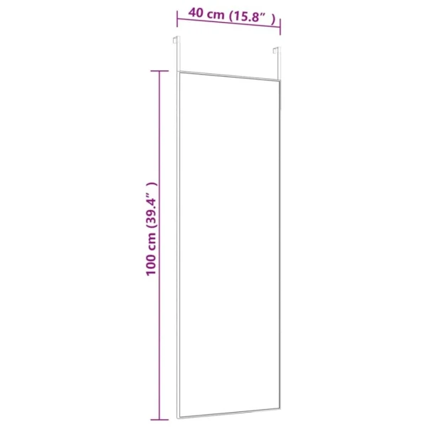 vente en ligne pas cher VidaXL Miroir De Porte Doré 40×100 Cm Verre Et Aluminium 5