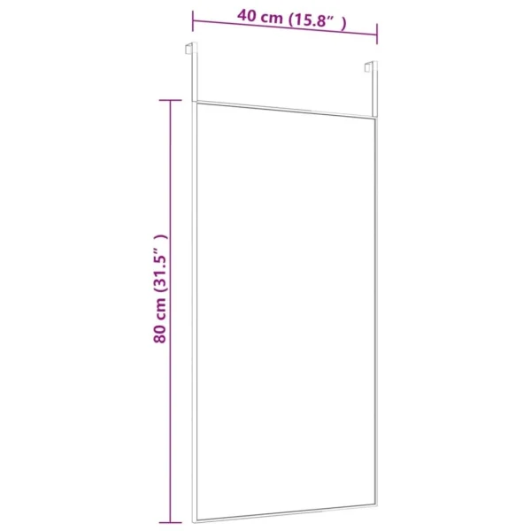 VidaXL Miroir De Porte Doré 40×80 Cm Verre Et Aluminium soldes de Noël 5