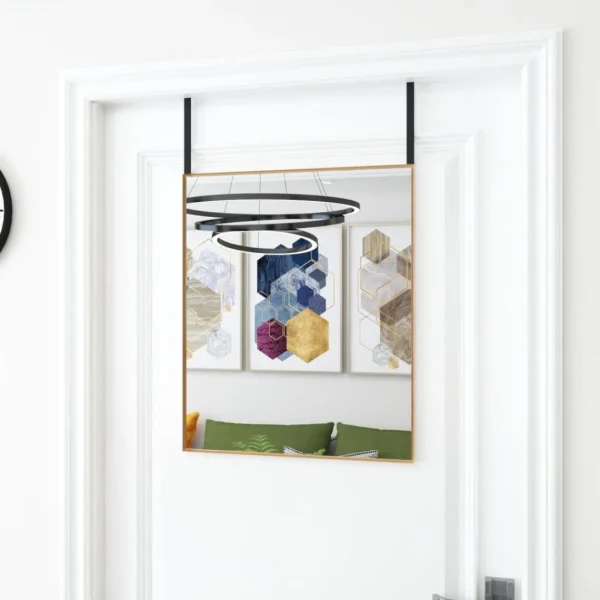 VidaXL Miroir De Porte Doré 50×60 Cm Verre Et Aluminium Retour gratuit en magasin. 1