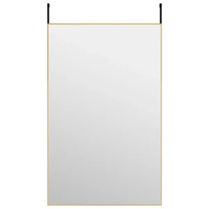 VidaXL Miroir De Porte Doré 50×80 Cm Verre Et Aluminium soldes luxe 8