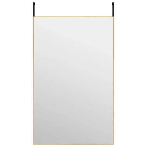 VidaXL Miroir De Porte Doré 50×80 Cm Verre Et Aluminium soldes luxe 3