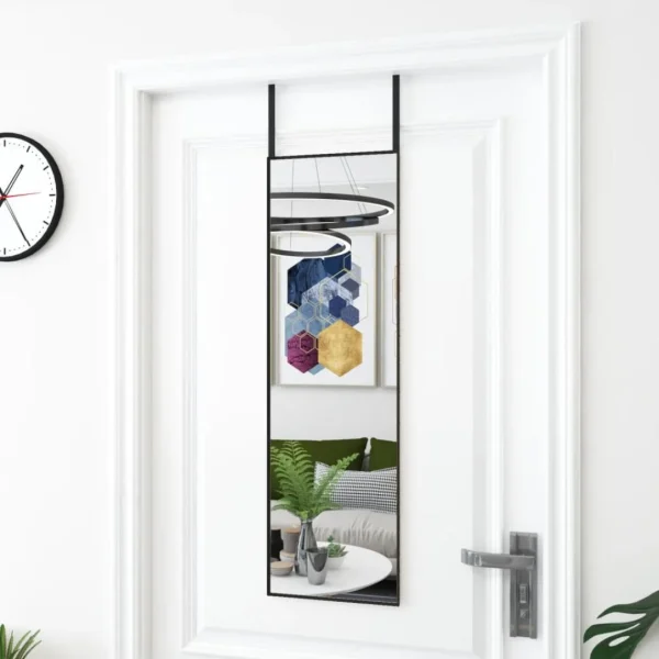 en promotion VidaXL Miroir De Porte Noir 30×100 Cm Verre Et Aluminium 1