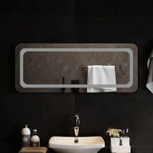 soldes luxe VidaXL Miroir De Salle De Bain à LED 100×40 Cm 9