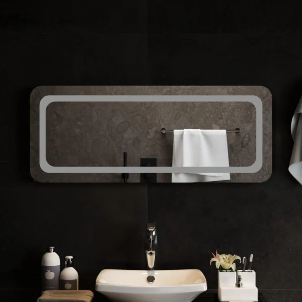 soldes luxe VidaXL Miroir De Salle De Bain à LED 100×40 Cm 3