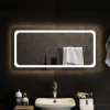 qualité supérieure VidaXL Miroir De Salle De Bain à LED 100×50 Cm 16