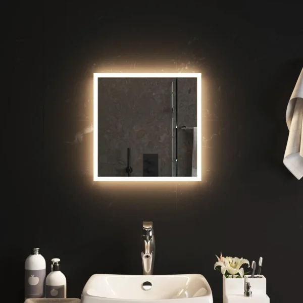 VidaXL Miroir De Salle De Bain à LED 40×40 Cm dernières 1