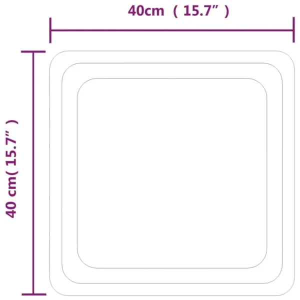 VidaXL Miroir De Salle De Bain à LED 40×40 Cm boutique paris 6