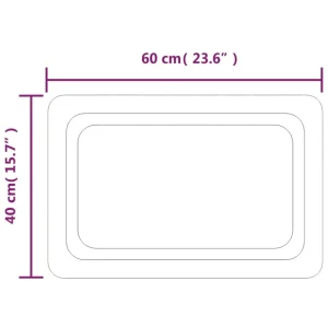 vente en ligne VidaXL Miroir De Salle De Bain à LED 40×60 Cm 15