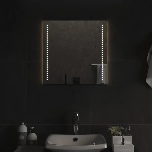 vente chaude VidaXL Miroir De Salle De Bain à LED 50×50 Cm 1