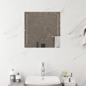 vente chaude VidaXL Miroir De Salle De Bain à LED 50×50 Cm 9