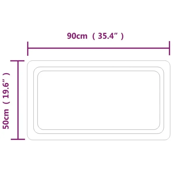 grande marque pas cher VidaXL Miroir De Salle De Bain à LED 50×90 Cm 6