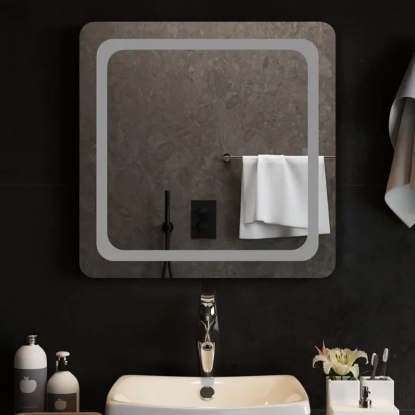 VidaXL Miroir De Salle De Bain à LED 60×60 Cm Paiement sécurisé 3