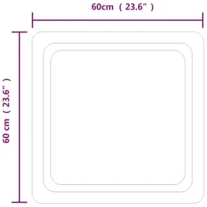 VidaXL Miroir De Salle De Bain à LED 60×60 Cm Paiement sécurisé 13