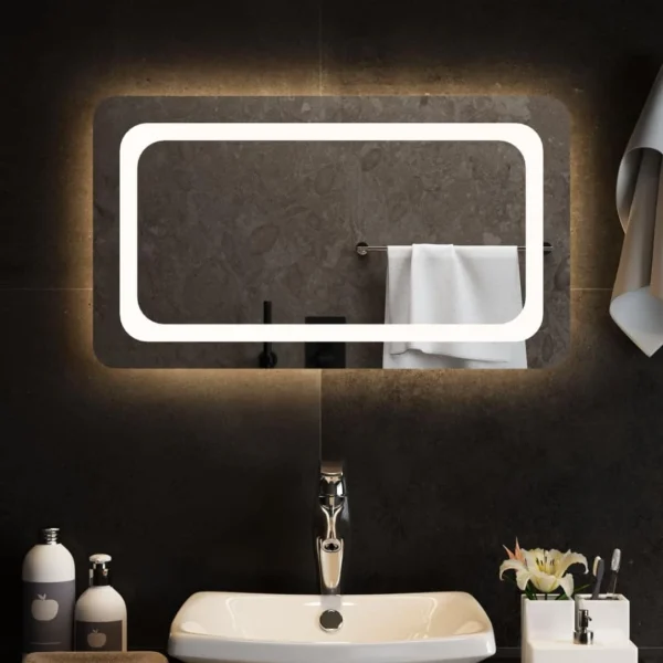 soldes pas cher VidaXL Miroir De Salle De Bain à LED 70×40 Cm 1