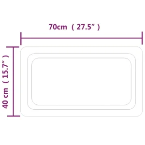 soldes pas cher VidaXL Miroir De Salle De Bain à LED 70×40 Cm 15