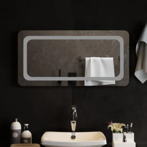 à prix très bas VidaXL Miroir De Salle De Bain à LED 80×40 Cm 9