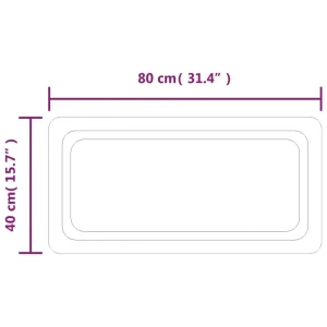 à prix très bas VidaXL Miroir De Salle De Bain à LED 80×40 Cm 15