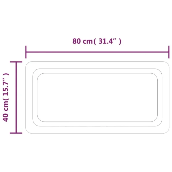 à prix très bas VidaXL Miroir De Salle De Bain à LED 80×40 Cm 6