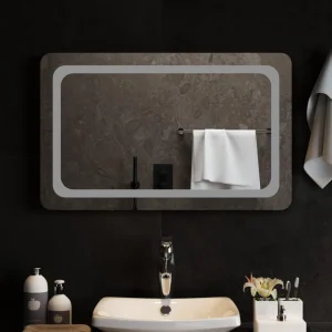 grande qualité VidaXL Miroir De Salle De Bain à LED 80×50 Cm 9