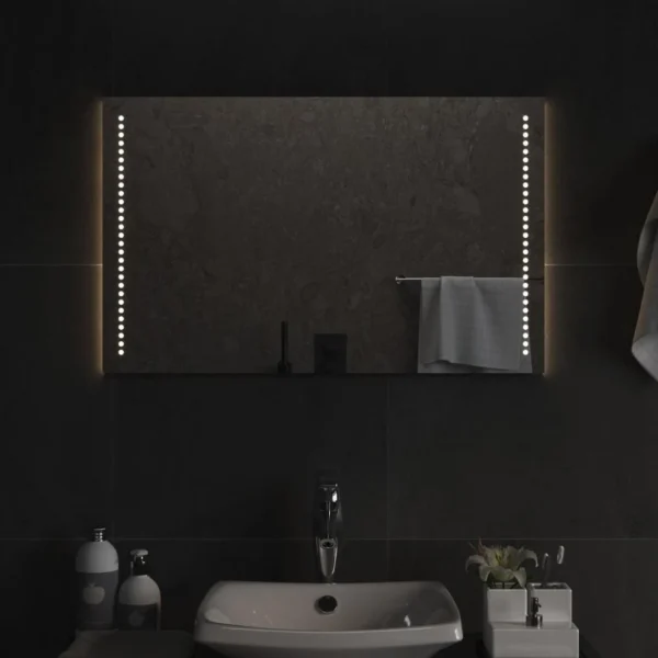 mode pas chere VidaXL Miroir De Salle De Bain à LED 80×50 Cm 1