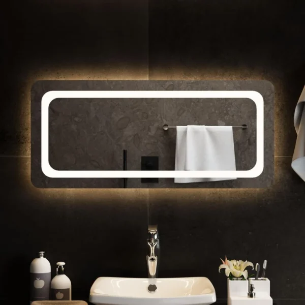 achat pas cher VidaXL Miroir De Salle De Bain à LED 90×40 Cm 1