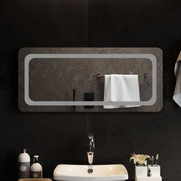 achat pas cher VidaXL Miroir De Salle De Bain à LED 90×40 Cm 3