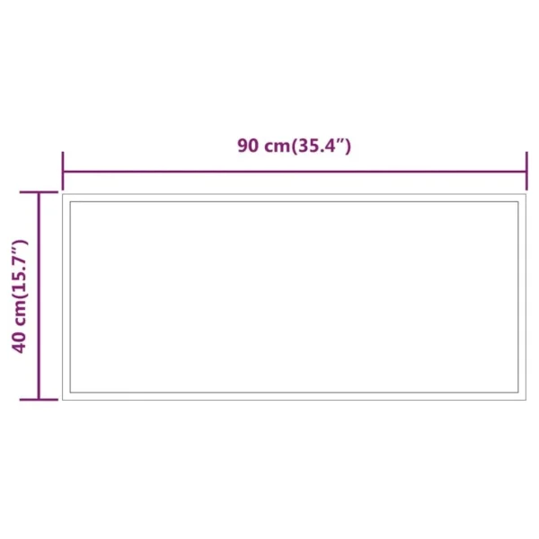 Réductions VidaXL Miroir De Salle De Bain à LED 90×40 Cm 6