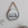 VidaXL Miroir Mural Avec Sangle Argenté Ø 35 Cm luxe soldes 11