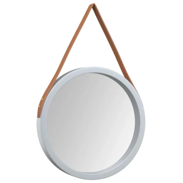 VidaXL Miroir Mural Avec Sangle Argenté Ø 35 Cm luxe soldes 3