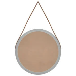 nouveau produit VidaXL Miroir Mural Avec Sangle Argenté Ø 45 Cm 11