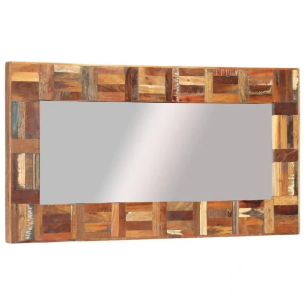 qualité supérieure VidaXL Miroir Mural Bois Massif De Récupération 50×110 Cm 4