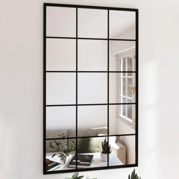 VidaXL Miroir Mural Noir 100×60 Cm Métal comparez les prix 1